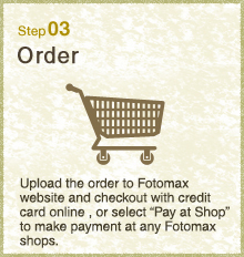 Step03 Order. Order after choosing payment option.